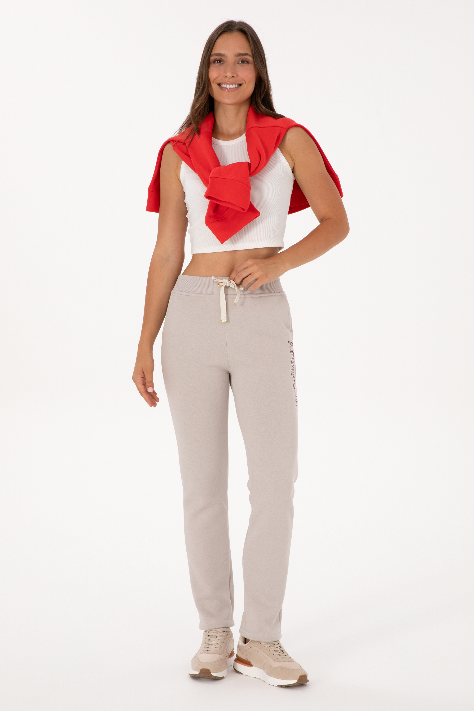 شلوار ورزشی خاکستری رگولار زنانه یو اس پولو | US POLO ASSN