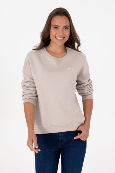 سویشرت  خاکستری  Oversize  زنانه یو اس پولو | US POLO ASSN