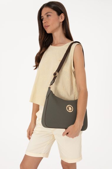 کیف رودوشی  خاکی روشن  استاندارد فیت  زنانه یو اس پولو | US POLO ASSN
