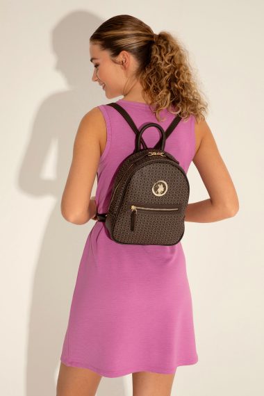 کوله پشتی  قهوه ای  استاندارد فیت  زنانه یو اس پولو | US POLO ASSN