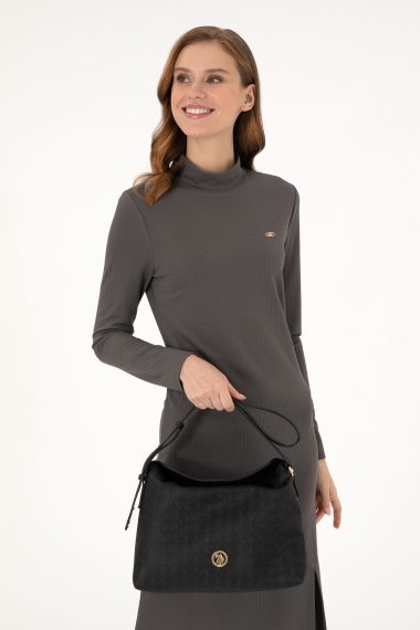 کیف رودوشی  سیاه  استاندارد فیت  زنانه یو اس پولو | US POLO ASSN