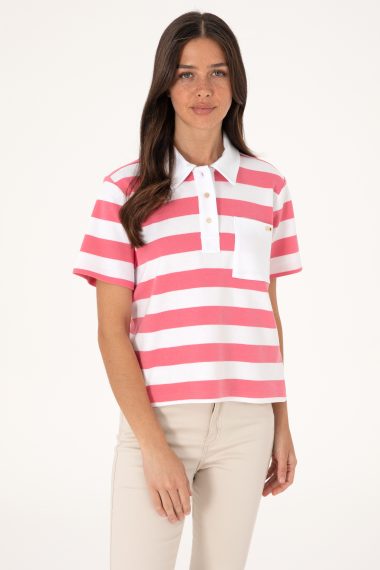 پولوشرت  صورتی تیره  رگولار  زنانه یو اس پولو | US POLO ASSN