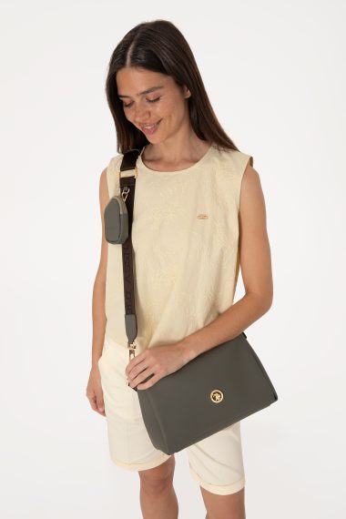 کیف رودوشی  خاکی  استاندارد فیت  زنانه یو اس پولو | US POLO ASSN