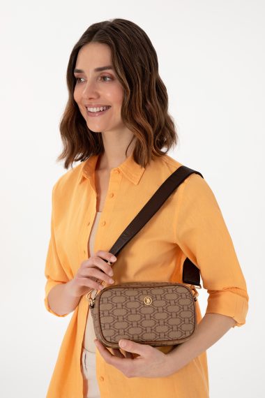 کیف رودوشی  بژ تیره  استاندارد فیت  زنانه یو اس پولو | US POLO ASSN