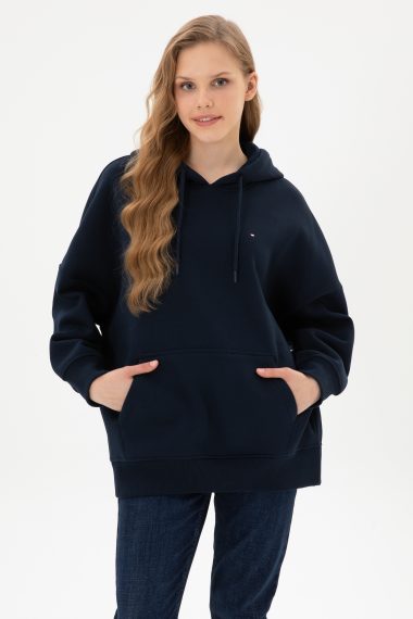 سویشرت هودی  لاجورد  Oversize  زنانه یو اس پولو | US POLO ASSN