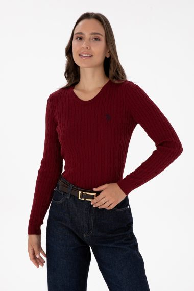 بافت  بورگاندی  Ex.Slim  زنانه یو اس پولو | US POLO ASSN