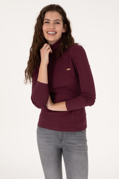 سویشرت  آلبالویی  اندامی  زنانه یو اس پولو | US POLO ASSN