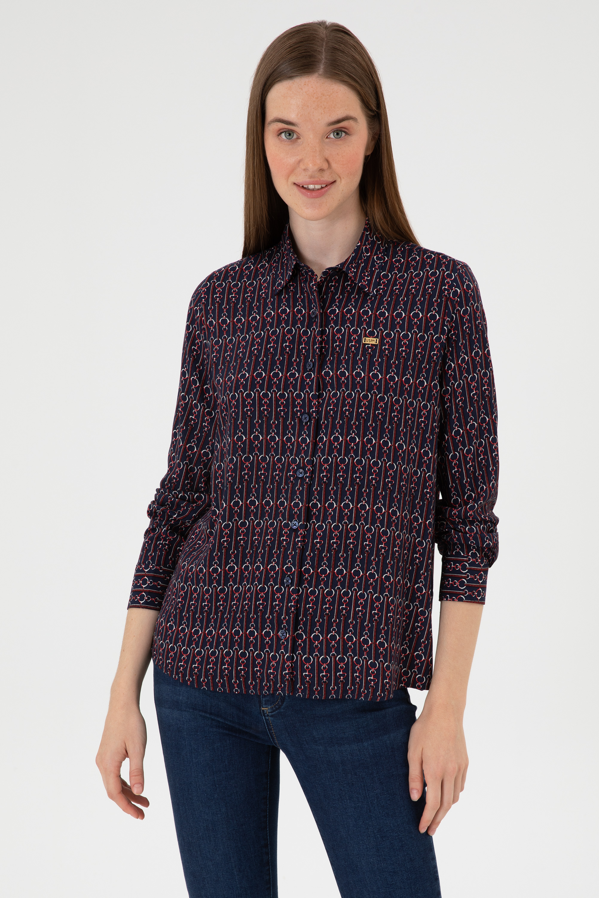 پیراهن لاجورد رگولار زنانه یو اس پولو | US POLO ASSN
