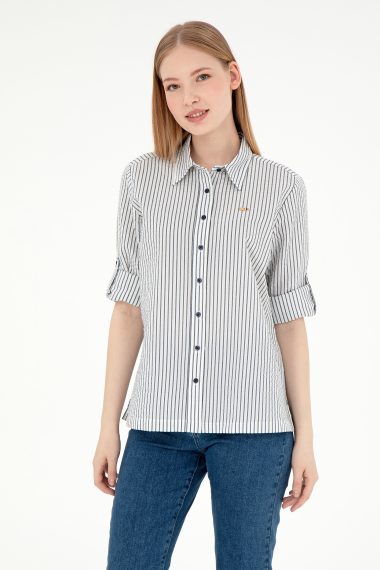پیراهن  لاجورد  ریلکس  زنانه یو اس پولو | US POLO ASSN