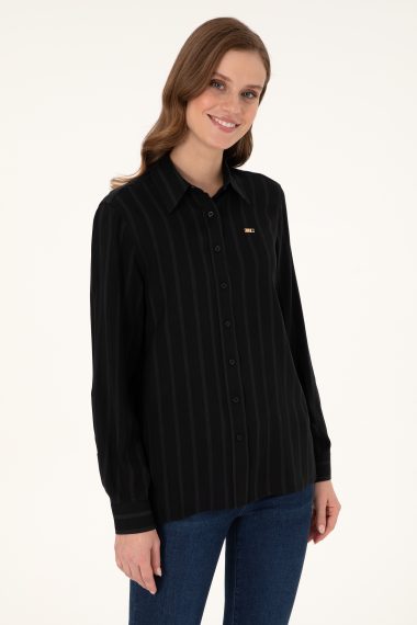 پیراهن  سیاه  رگولار  زنانه یو اس پولو | US POLO ASSN