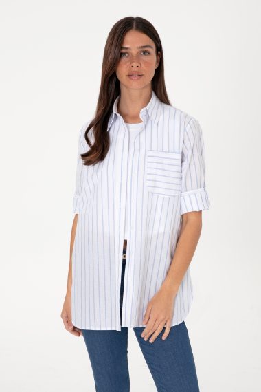 پیراهن  آبی  ریلکس  زنانه یو اس پولو | US POLO ASSN