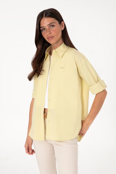 پیراهن  خاکی روشن  ریلکس  زنانه یو اس پولو | US POLO ASSN