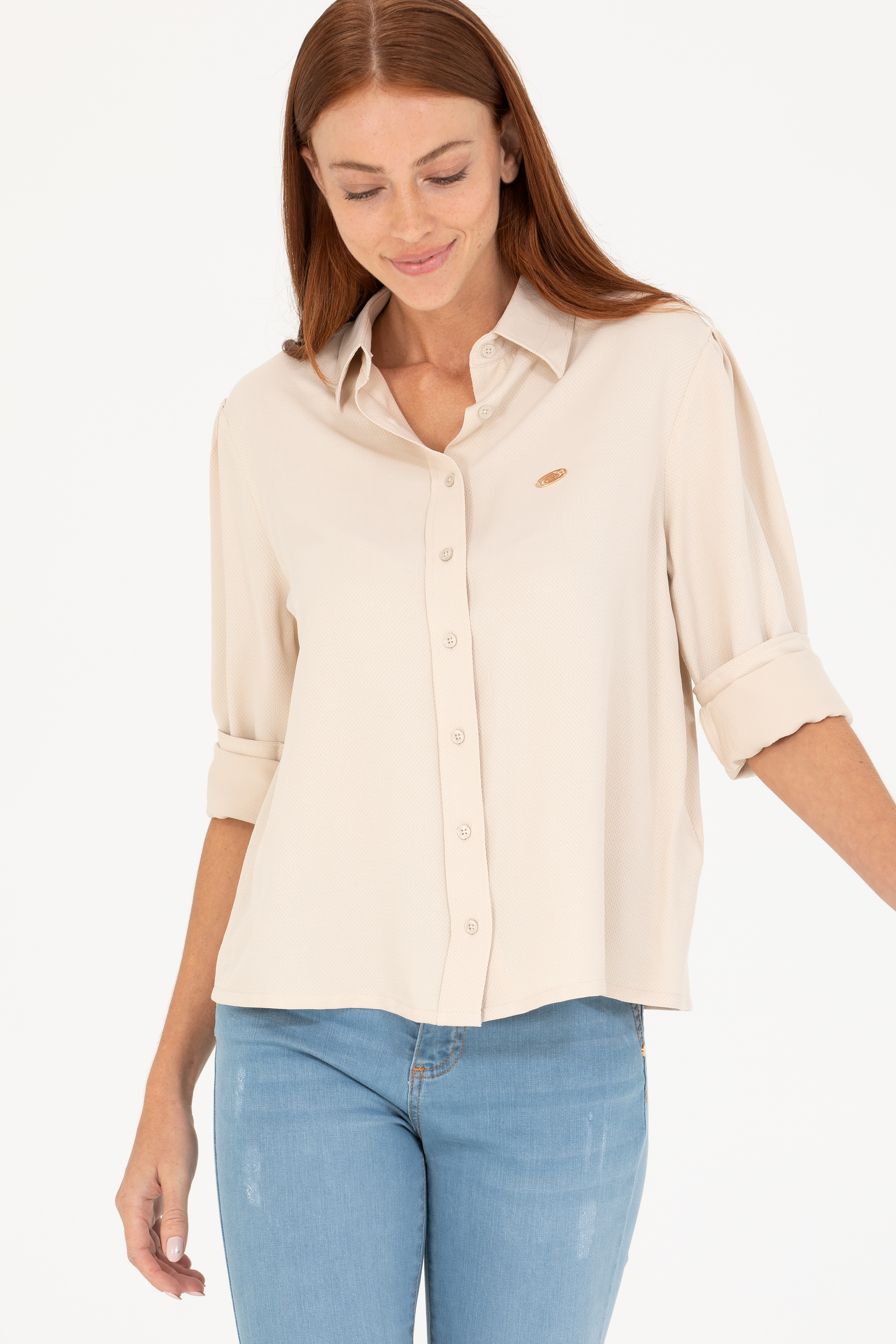 پیراهن خاکستری ریلکس زنانه یو اس پولو | US POLO ASSN