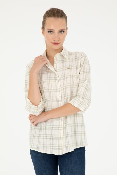 پیراهن  خاکی روشن  رگولار  زنانه یو اس پولو | US POLO ASSN