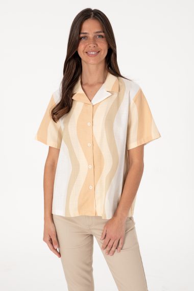 پیراهن  شتری  رگولار  زنانه یو اس پولو | US POLO ASSN
