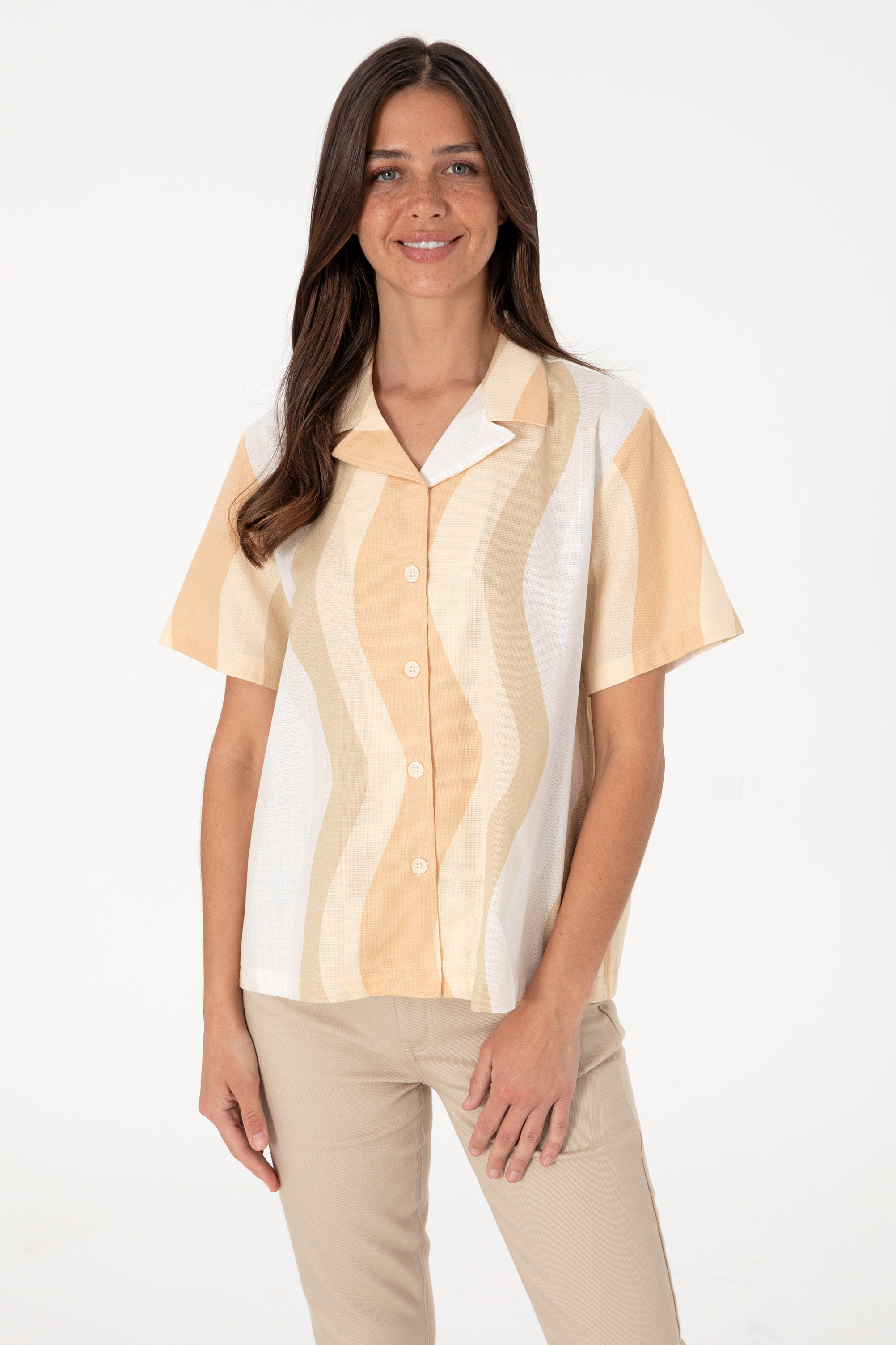 پیراهن شتری رگولار زنانه یو اس پولو | US POLO ASSN