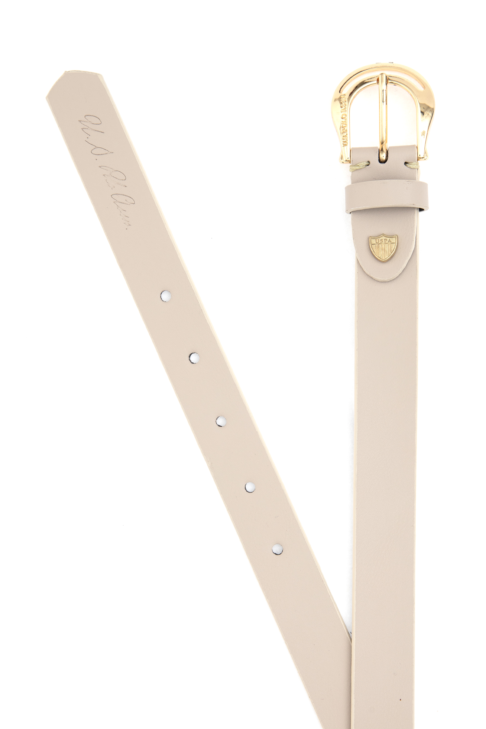 کمربند بژ استاندارد فیت زنانه یو اس پولو | US POLO ASSN