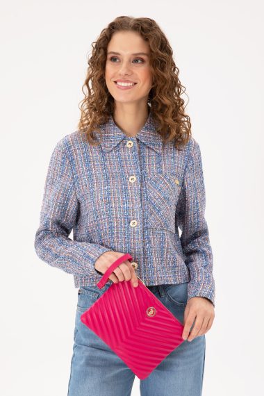 کیف دستی  ارغوانی  استاندارد فیت  زنانه یو اس پولو | US POLO ASSN
