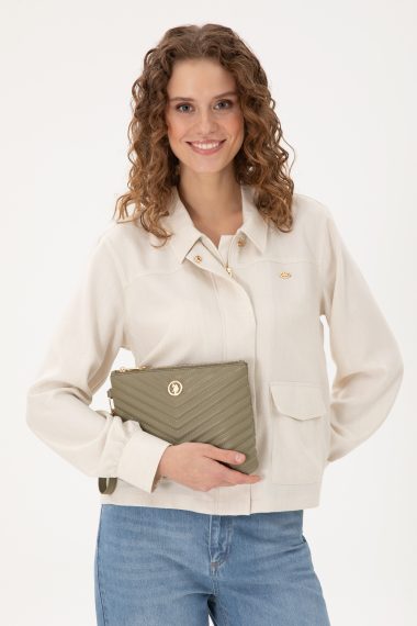 کیف دستی خاکی استاندارد فیت زنانه یو اس پولو | US POLO ASSN