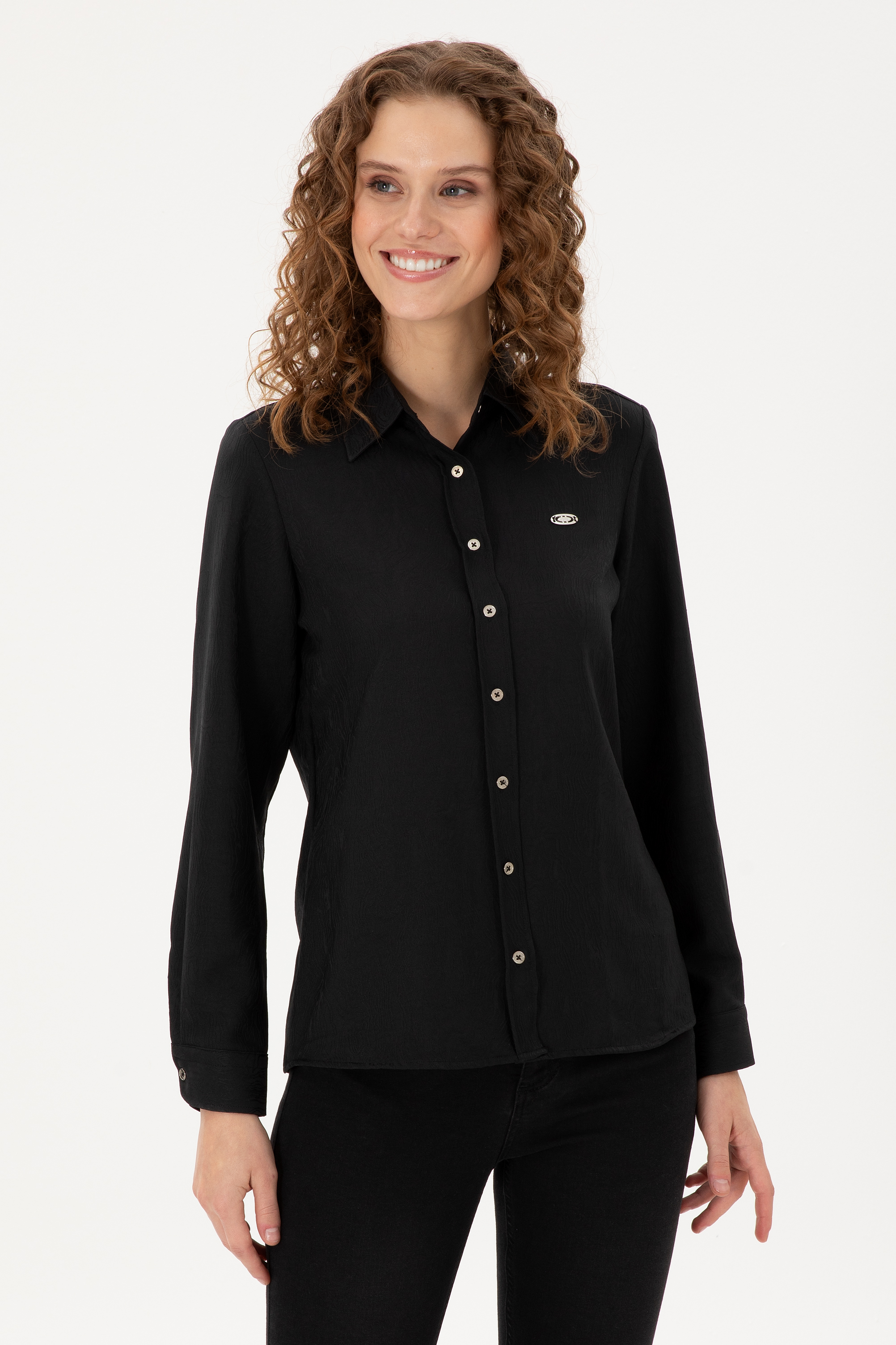 پیراهن سیاه رگولار زنانه یو اس پولو | US POLO ASSN