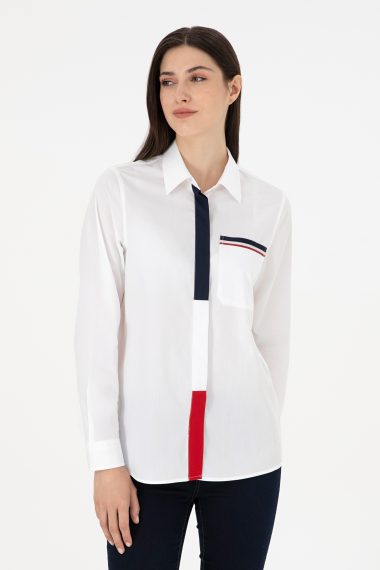 پیراهن  سفید  رگولار  زنانه یو اس پولو | US POLO ASSN