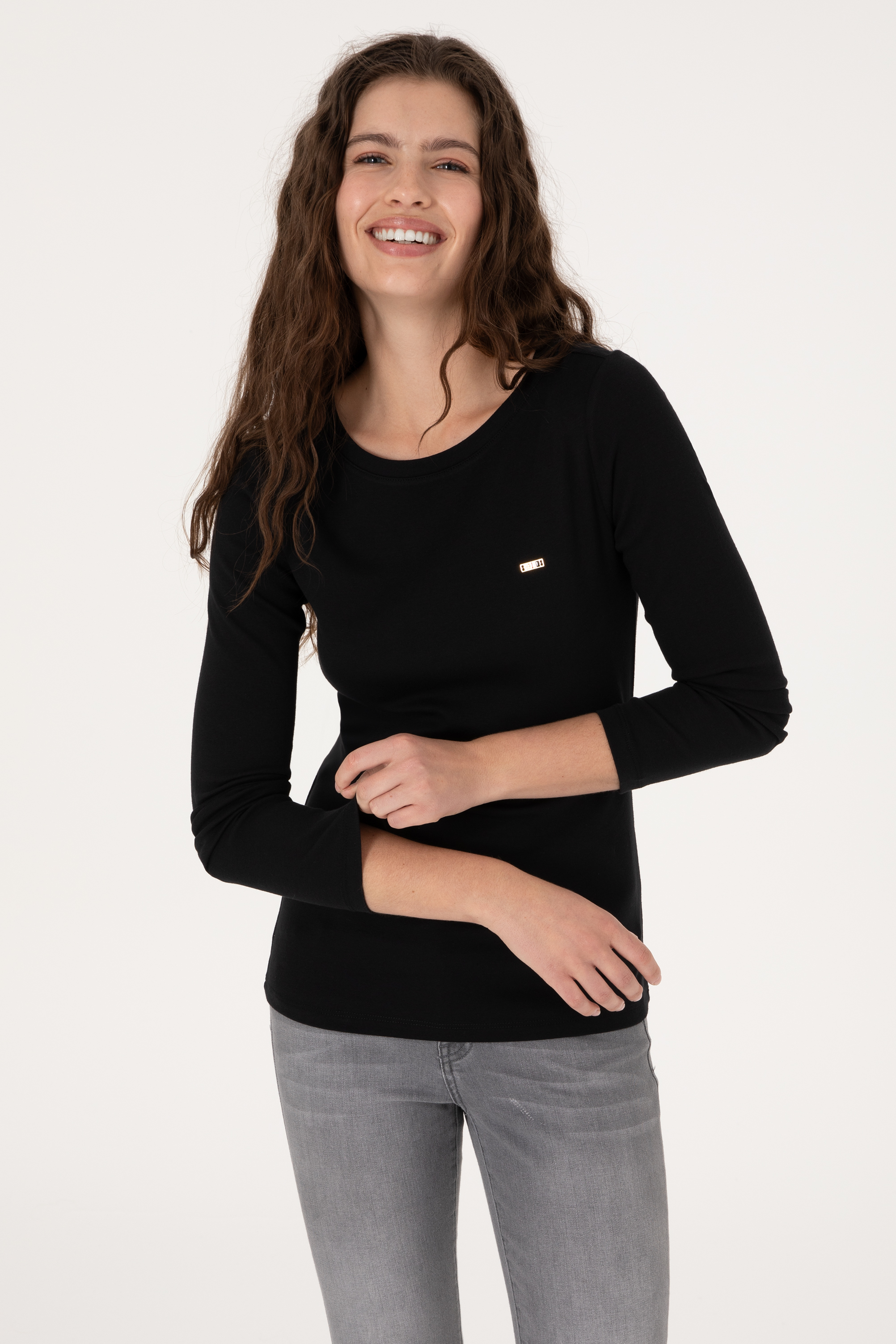 سویشرت سیاه اندامی زنانه یو اس پولو | US POLO ASSN