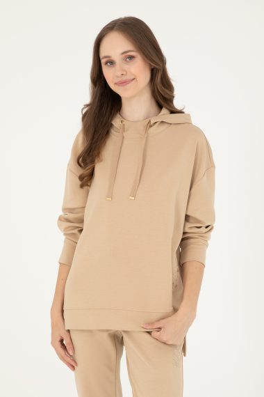 سویشرت  کرمی  Oversize  زنانه یو اس پولو | US POLO ASSN