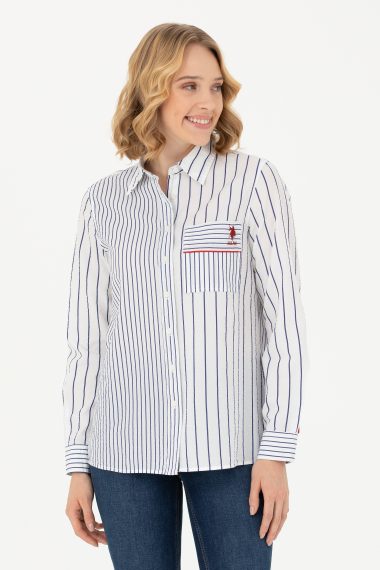 پیراهن  سفید  رگولار  زنانه یو اس پولو | US POLO ASSN