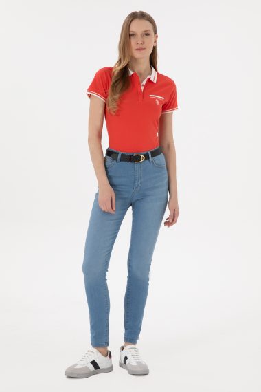 شلوار جین  سورمه ای روشن  اسکینی فاق بلند  زنانه یو اس پولو | US POLO ASSN