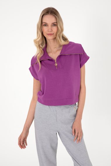 پولوشرت  بنفش  Crop Top  زنانه یو اس پولو | US POLO ASSN