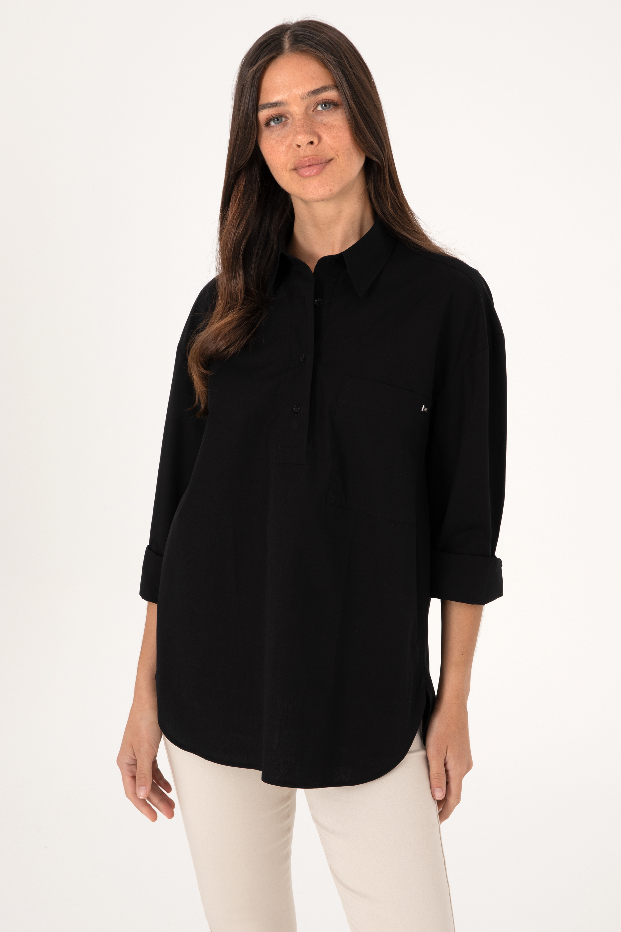 پیراهن سیاه رگولار زنانه یو اس پولو | US POLO ASSN