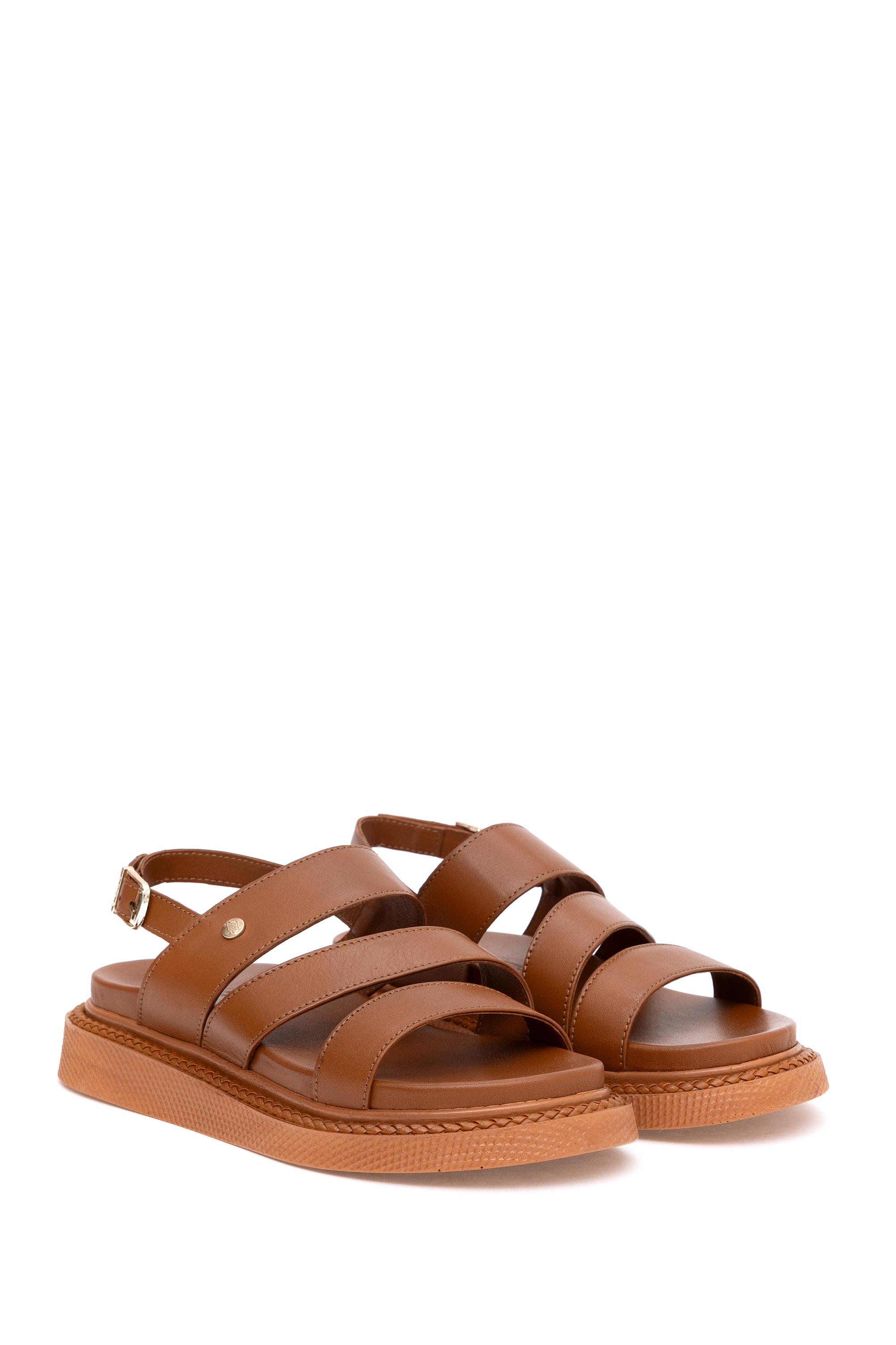 صندل قهوه ای روشن استاندارد فیت زنانه یو اس پولو | US POLO ASSN