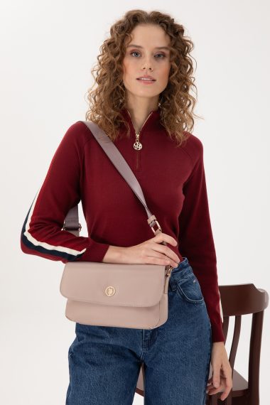 کیف رودوشی کپیتون  بژ  استاندارد فیت  زنانه یو اس پولو | US POLO ASSN