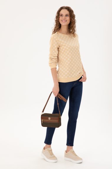 کیف رودوشی  خاکی  استاندارد فیت  زنانه یو اس پولو | US POLO ASSN
