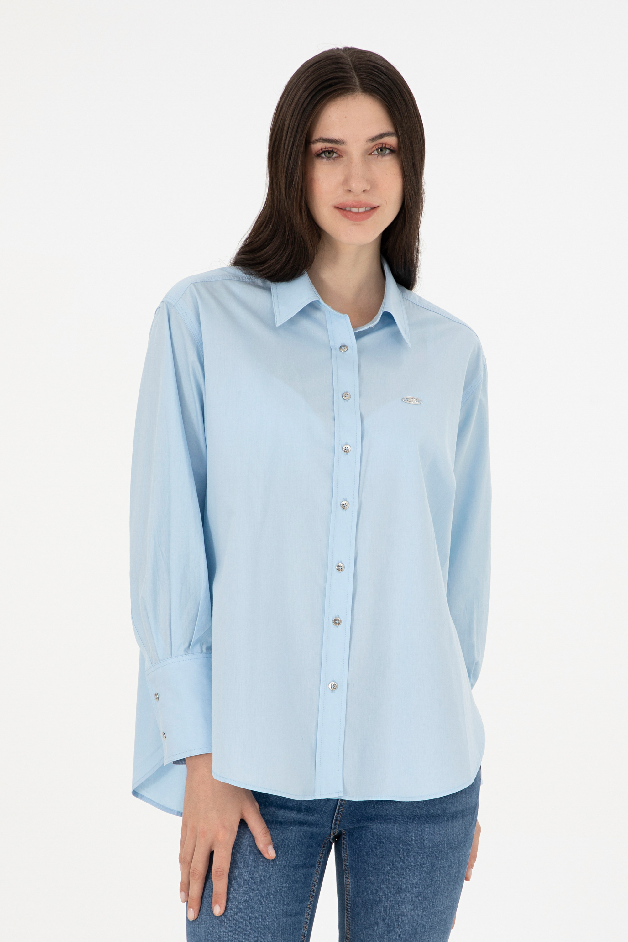 پیراهن سورمه ای روشن ریلکس زنانه یو اس پولو | US POLO ASSN
