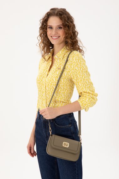کیف رودوشی  خاکی  استاندارد فیت  زنانه یو اس پولو | US POLO ASSN