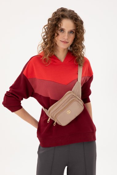 کیف کمری کپیتون بژ استاندارد فیت زنانه یو اس پولو | US POLO ASSN
