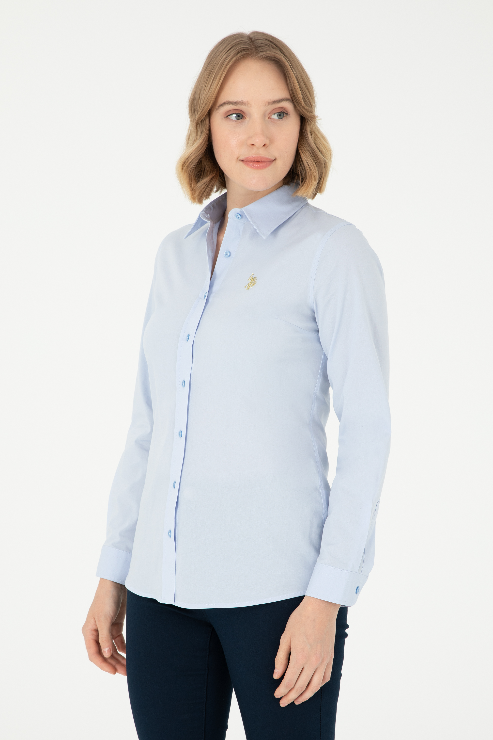 پیراهن سورمه ای روشن اندامی زنانه یو اس پولو | US POLO ASSN