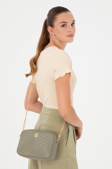 کیف رودوشی  خاکی  استاندارد فیت  زنانه یو اس پولو | US POLO ASSN
