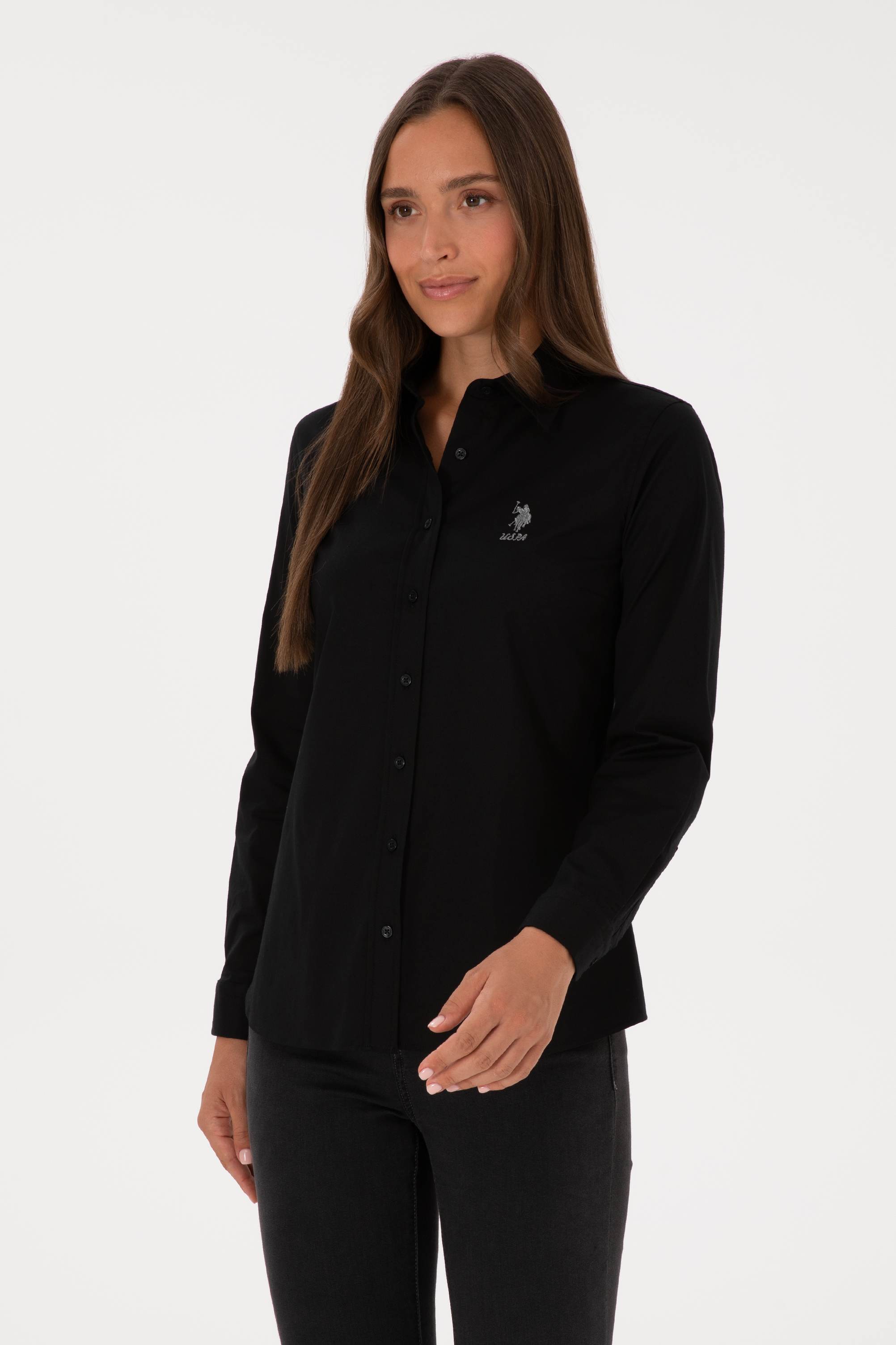 پیراهن سیاه اندامی زنانه یو اس پولو | US POLO ASSN