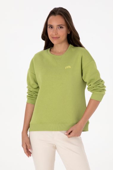 سویشرت  سبز پسته ای  Oversize  زنانه یو اس پولو | US POLO ASSN