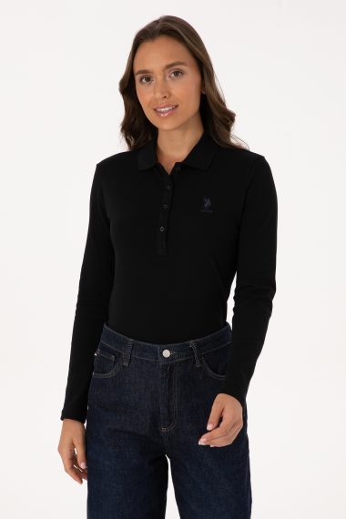سویشرت  سیاه  اندامی  زنانه یو اس پولو | US POLO ASSN