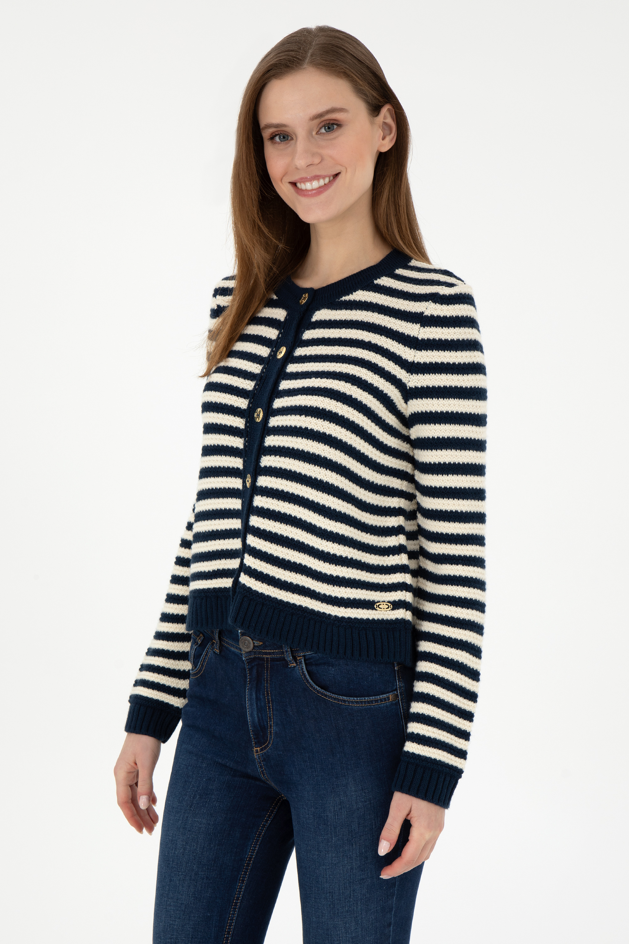 ژاکت تریکو لاجورد رگولار زنانه یو اس پولو | US POLO ASSN