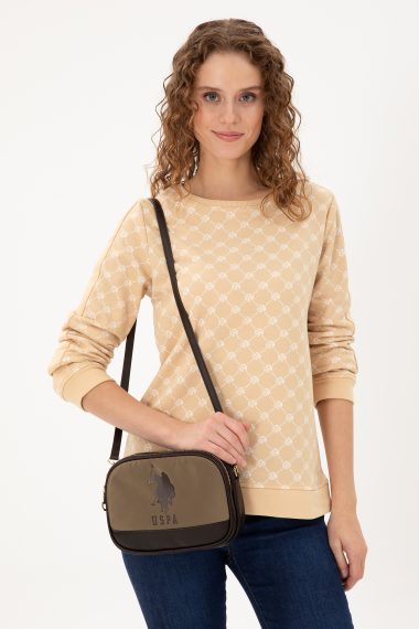 کیف رودوشی  خاکی  استاندارد فیت  زنانه یو اس پولو | US POLO ASSN