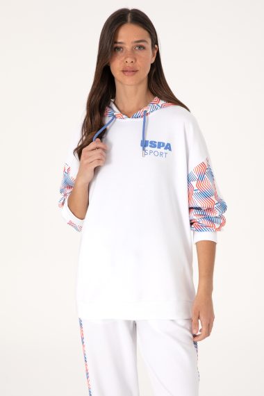 سویشرت  سفید  Oversize  زنانه یو اس پولو | US POLO ASSN