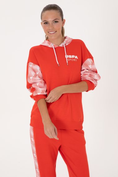 سویشرت  قرمز  Oversize  زنانه یو اس پولو | US POLO ASSN