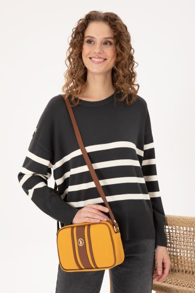 کیف رودوشی  قهوه ای روشن  استاندارد فیت  زنانه یو اس پولو | US POLO ASSN