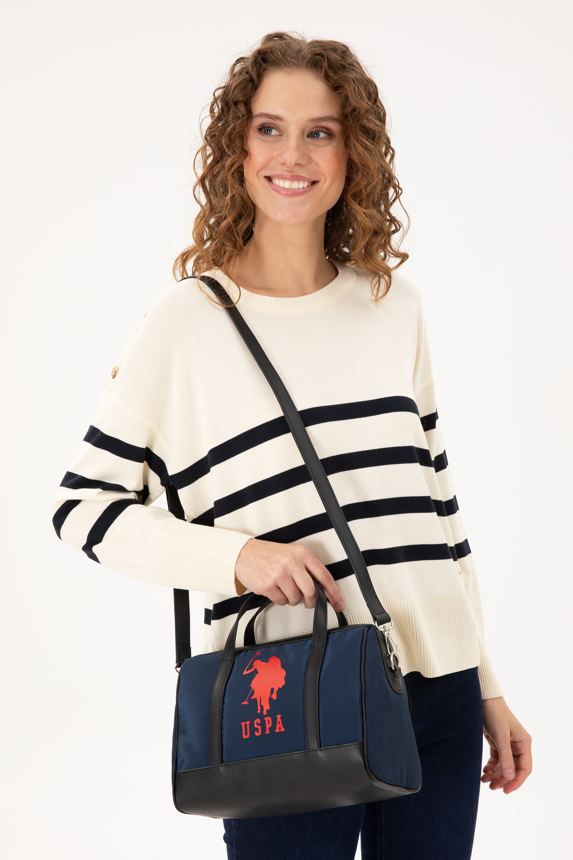 کیف رودوشی لاجورد استاندارد فیت زنانه یو اس پولو | US POLO ASSN