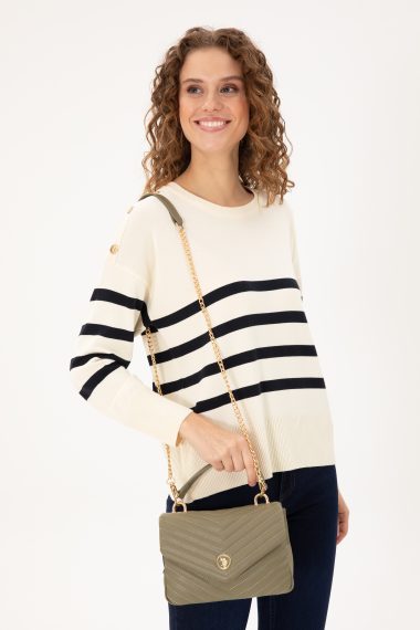 کیف رودوشی  خاکی  استاندارد فیت  زنانه یو اس پولو | US POLO ASSN