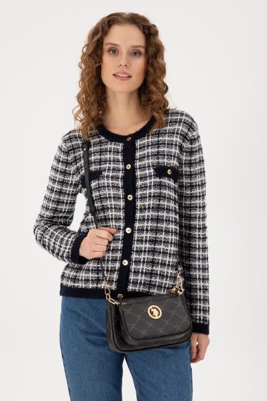 کیف رودوشی  سیاه  استاندارد فیت  زنانه یو اس پولو | US POLO ASSN